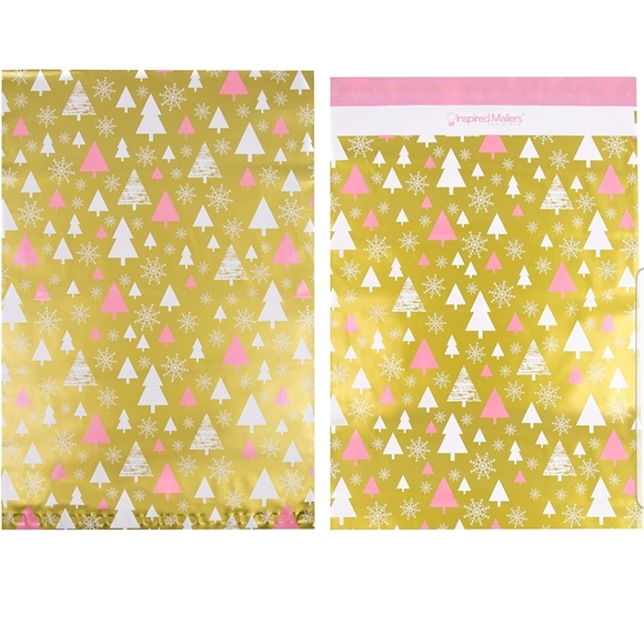 25 14.5x19" XL INSPIRED thick POLY MAILERS Pink Winter… - Picture 7 of 9